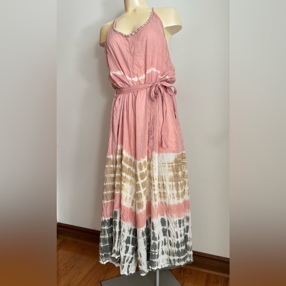 Mele Beach Tank Style Wide Leg Cover Up Shell Tie Dye Romper Brand New With Tags - Picture 3 of 14
